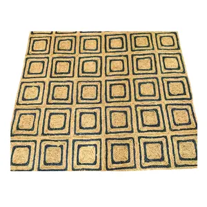 Ecofriendly Natural Square Seagrass Rugs Carpets For Home Decor Straws Handmade Door Mat Carpets Rug Made in Vietnam Supplier