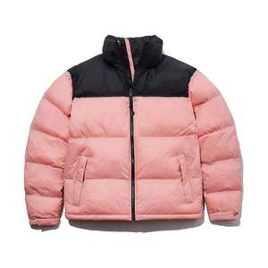 Veste matelassée oversize à fermeture éclair solide, chaude pour l'hiver, personnalisée, matelassée, imperméable, de haute qualité, en duvet - Product Image 1