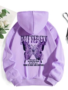 Sweat à capuche surdimensionné pour femme respirant Tie Dye motif lettre Design automne hiver - Product Image 5