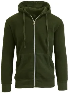 Sweat à capuche rouge coupe classique idéal pour la marque personnelle ou d'entreprise Sweat à capuche rouge chaud et léger pour l'hiver Sweat à capuche rouge à fermeture éclair - Product Image 4