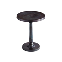Table d'appoint en aluminium décorative antique et moderne pour la maison avec finition dorée Table d'appoint ronde pour salon et chambre à coucher
