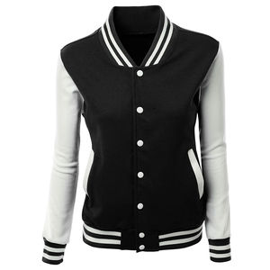 Best Material Trending Custom Women <b>Sheep</b> <b>Skin</b> Varsity <b>Jackets</b> Premium Quality Plus Size OEM Factory Wholesale Casual Streetwear - Product Image 2