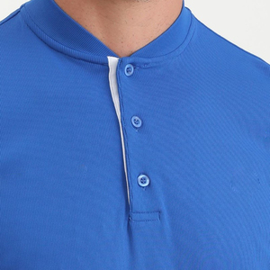 Personalizada de goma de silicona Logo Golf para Polo Camisetas Transpirable Slim Fit Diseño de cuello mandarín Color sólido para Polo Camisas - Product Image 2
