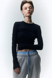 Joggers transpirables de secado rápido con diseño de logotipo personalizado para mujer, Material de algodón y poliéster, dobladillo elástico, cintura media, ajuste relajado de invierno - Product Image 4