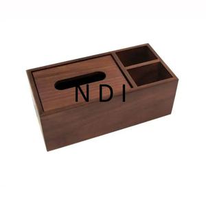 Caja de pañuelos de madera, acabado pulido Natural para decoración de vajilla de comedor, caja contenedora de servilletas, caja de soporte de pañuelos personalizada - Product Image 5