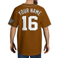 Nouveau maillot de baseball marron personnalisé pour hommes femmes modèle de jeunesse VR3 vêtements de sport respirants avec logo imprimé nom et numéro