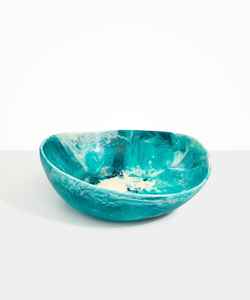 Bol de service élégant et écologique en bois et résine fusionnés pour une décoration de table de luxe et des cadeaux festifs - Product Image 1