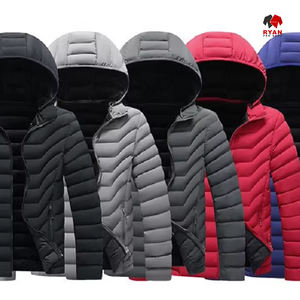 Veste décontractée d'extérieur pour homme, imperméable, coupe-vent, veste d'hiver en laine, col montant, veste matelassée décontractée d'hiver - Product Image 1