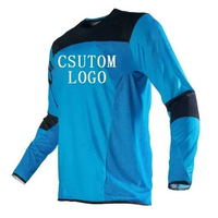 Jersey de Motocross de Alta Calidad al por Mayor, Jersey de Motociclismo de Manga Larga Personalizado para Equipo de Descenso Todoterreno, Ropa Deportiva en Blanco