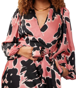 Vestido informal con nudo de corbata rosa de primera calidad para mujer para discotecas y fiestas disponible al mejor precio de la India - Product Image 1