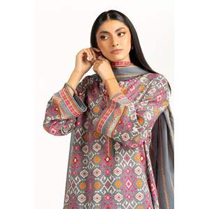 Traje Casual de 3 Piezas para Mujer, Color Gris, Estampado, para Verano - Product Image 5