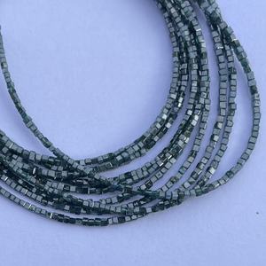 Cuentas de Diamante Verde Oscuro Natural Facetadas en Forma de Cubo de 2mm 3mm 4mm, Certificadas por IGI, Precio de Fábrica al por Mayor - Product Image 3