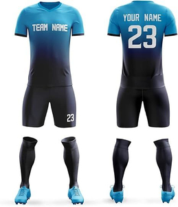 Conjunto Completo de Uniforme de Fútbol para Hombre, Personalizado, 100% Poliéster, Transpirable, de Secado Rápido, Antibacteriano, Cuello Alto, para Béisbol y Sóftbol - Product Image 6