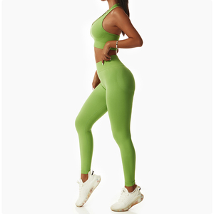 Mallas de mujer con logotipo personalizado Multi bolsillo diseño de moda mallas de mujer deportes Fitness Yoga Fitness deportes Yoga Legging - Product Image 2