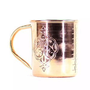 Handmade Luxury Copper <b>Mug</b> with Hammered Design Dishwasher & Microwave Safe Hot Selling Beer & Kitchen Decorative <b>Mug</b> - Product Image 2