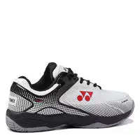 Chaussures de badminton professionnelles pour hommes Hy Ultra, taille personnalisée, blanc/noir, semelle intermédiaire en EVA, à lacets, doublure en mesh, caoutchouc, été