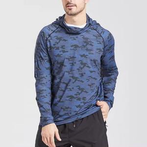 Hot Selling 100% Polyester <b>Camo</b> Sublimated Performance Fishing Hoodie with Face Mask Sun-Proof Hooded <b>Jacket</b> - Product Image 3