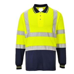 OEM personalizado de alta visibilidad reflectante de manga larga de seguridad vial mejor camiseta de tela - Product Image 1