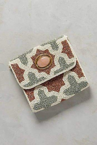 Artisan Handmade Lightweight Embroidered <b>Mini</b> <b>Pouch</b> with Seed Beads Square Shape by MD HANDICRAFTS - Product Image 2