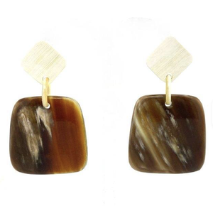 Boucles d'oreilles vintage fabriquées à la main en corne de buffle africaine de qualité supérieure pour femmes d'Inde - Product Image 4