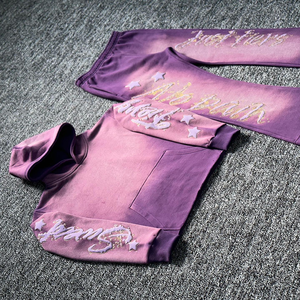 Conjunto de chándal personalizado para hombre Vintage Heavyweight Acid Wash 100% algodón transpirable de alta calidad DTG impreso pantalones de chándal y Sudadera con capucha - Product Image 5