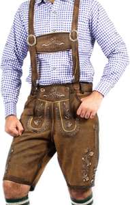 Shemax Trachten Shorts pour hommes Lederhosen Shaded Grey OEM Custom New Bavarian Oktoberfest Lederhosen - Product Image 3