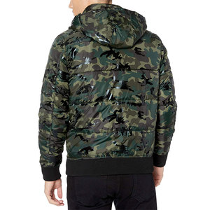 Veste bouffante légère et résistante à l'eau pour hommes, col montant avec capuche, aspect cachemire, livraison DDP, vente en gros - Product Image 2