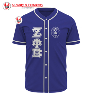 Camiseta de Béisbol Bordada de la Hermandad Griega Zeta Phi Beta para Mujer |   Camisetas de Béisbol de Malla de Poliéster Bordadas con el Logotipo de la Hermandad ZPB para Mujer - Product Image 4