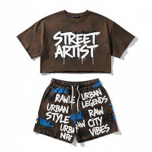 <b>Men</b> Summer Fashion Set Striped Pattern <b>T</b>-<b>Shirt</b> and Coordinating Shorts Trendy Casual Look for Weekend Outings White Silver - Product Image 1