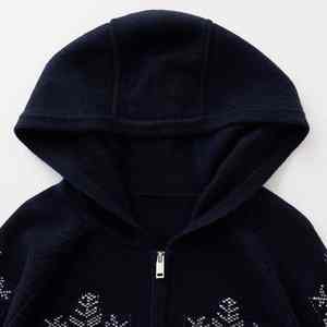 Pull tendance personnalisé 100% laine avec col à capuche zippé, confortable, décontracté, manches longues, sweat-shirt - Product Image 6