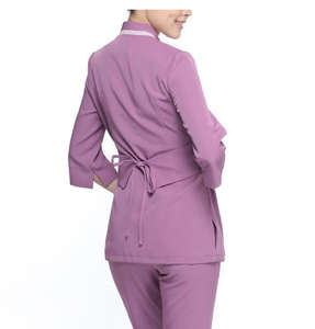 Conjuntos de uniformes de hospital con estilo, trajes de fregado, mezcla de algodón, poliéster, rayón y LICRA, servicio profesional OEM - Product Image 4