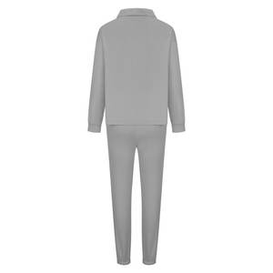Ensemble de survêtement pour femme, décontracté, 2 pièces, hiver, chaud, doublé en polaire, 100% coton, sweat-shirt à manches longues, fermeture éclair, pantalon de survêtement respirant - Product Image 2