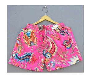 Caleçon unisexe 100% coton naturel imprimé bloc à la main avec élastique et cordon de serrage Caleçon doux et confortable - Product Image 2