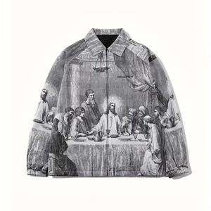 แจ็กเก็ตกันลมเคลือบยอดนิยมสำหรับฤดูใบไม้ร่วงมีสไตล์แนวสตรีทสไตล์ลำลองใส่สบายน้ำหนักเบากันน้ำ - Product Image 1