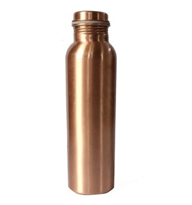 Botella de cobre puro con diseño de acabado medio martillado de gran tamaño para agua potable Oficina y uso escolar Botella de cobre a prueba de fugas - Product Image 5