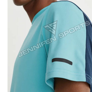 T-shirt double couleur en gros pour hommes Tissu en jersey 100% coton de haute qualité, col rond, logo personnalisé, étiquette intérieure du cou - Product Image 5