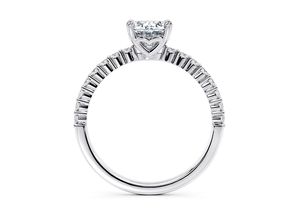 Anillo de Bodas de compromiso de diamante cultivado en laboratorio certificado IGI de corte ovalado de 1,5 quilates de inspiración vintage de oro blanco de 14K para ella - Product Image 3