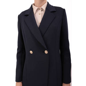 <b>Navy</b> Blue Classic Fit Button <b>Jacket</b> - Product Image 3