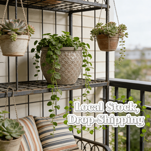 Livraison gratuite, stock US, livraison rapide en 3 jours, ensemble de 3 pots de fleurs modernes en céramique émaillée faits à la main, style américain - Product Image 6