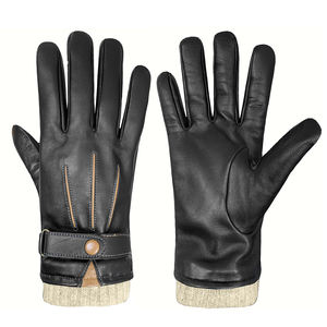 Gants en cuir d'hiver pour femmes Oem personnalisés de haute qualité doublés de laine gants de mode en cuir chauds coupe-vent pour l'extérieur - Product Image 1