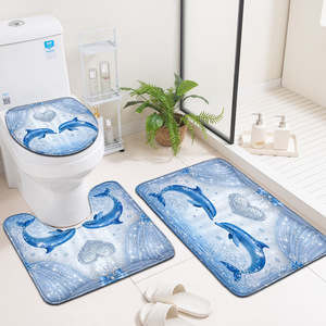 Custom Printed Bath <b>Mat</b> <b>Bathroom</b> Rug <b>Set</b> for <b>Bathroom</b> Non-Slip Shower Curtain Bath <b>Mat</b> - Product Image 1