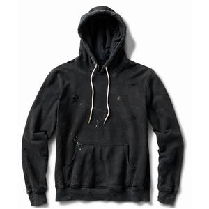 Sudaderas con capucha desgastadas para hombres de peso ligero, mezcla básica de algodón, precio al por mayor, sudaderas con capucha desgastadas de calidad superior a la venta - Product Image 1