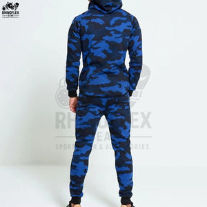 Survêtement camouflage d'hiver pour homme avec logo personnalisé, taille plus, extérieur, sweat-shirt et pantalon de survêtement, fermeture éclair camouflage - Product Image 2