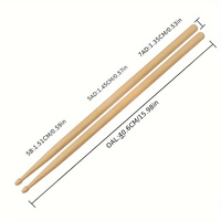 406*14.4mm 1 paires 5A baguettes bois enfants adultes Jazz électronique batterie bâton Instrument de musique Percussion pointe ovale batterie bâtons
