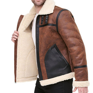 Premium Fashion Men's Leather Bomber Jacket Hooded Stand Collar with Front Logo for Stylish Street Casual Winter Outfit - Product Image 3