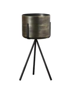 Porte-pot en fer antique Vase à fleurs Vase à fleurs en métal avec support Vase à fleurs en métal pour jardin Accueil Fête Événement Décoratif - Product Image 1