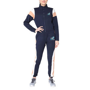 Survêtements d'hiver de haute qualité pour femmes avec Logo personnalisé nouveau décontracté toile solide motif en gros fermeture éclair décoration - Product Image 5