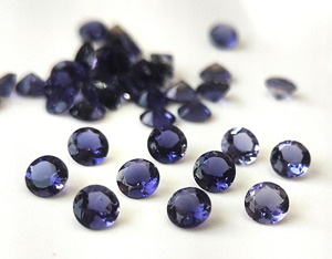 Iolite naturelle en gros 1mm-8mm pierre précieuse bleue ronde à facettes en vrac pour la fabrication de bijoux couleur bleue - Product Image 3