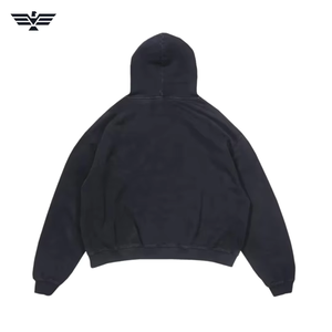 Sudadera con Capucha Unisex Extra Grande de Alta Calidad, 100% Algodón, Logotipo Personalizado, Tinte Liso, Transpirable, Ropa de Calle de Invierno, de Fábrica - Product Image 4