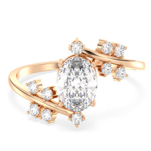Anillo Solitario de Moissanita de Corte Ovalado de 1.43 Quilates, Plata de Ley 925 de Alta Calidad REYES, Certificado GRA, Joyería Fina para Mujer - Product Image 1